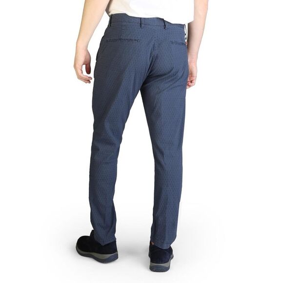 Yes Zee Casual Pants Classic Style Men Blue - Picture 2 of 3